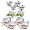 10 Pack Chafing Dish Set, Stainless Steel Food Warmer for Wedding Festival Party
