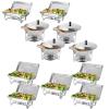 11 Pack Chafing Dish Set, Stainless Steel Food Warmer for Party Festival Wedding