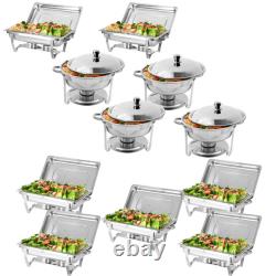 11 Pack Chafing Dish Set, Stainless Steel Food Warmer for Party, Wedding, Festival