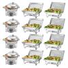 12 Pack Chafing Dish Set, Stainless Steel Food Warmer for Festival Party Wedding