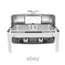 13.5L Chafing Dish Buffet Set Commercial Food Warmer Tabletop Food Container+Lid