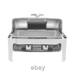 13.5L Chafing Dish Buffet Set Stainless Steel Food Warmer Roll Top Catering