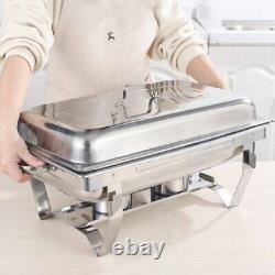 13.7 QT Stainless Steel Chafer Chafing Dish Sets Catering Food Warmer Party 6 PK