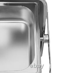 14.26QT Buffet Chafing Dish Set Stainless Steel Chafer Roll Top Food Warmer NEW