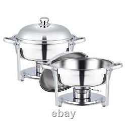 2-8 Packs Chafing Dish 9.5&5.3Qt Stainless Bain Marie Buffet Chafer Food Warmer