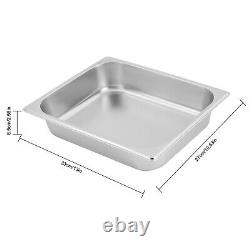 2 Rectangular Chafing Dish Tray Buffet Stainless Steel Buffet Chafer Food Warmer