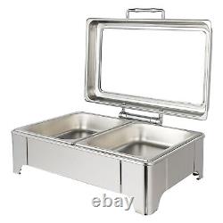 400W Electric Heating Chafing Dish Buffet Catering Stainless Steel Food Warmer