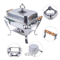 4Pcs Chafing Dish Food Container STAINLESS STEEL Hot Holding Food Warming Trays
