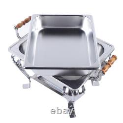4Pcs Chafing Dish Food Container STAINLESS STEEL Hot Holding Food Warming Trays