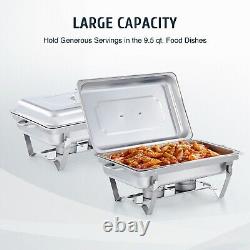 4 PCS Catering Stainless Steel Chafer Chafing Dish Sets 8QT Food Warmer USA
