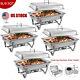 4 PK Catering Stainless Steel Chafer Chafing Dish Sets 8QT Party Pack Full Size