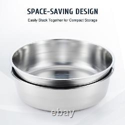 4 Pack 5.3Qt Stainless Steel Chafer Chafing Dish Sets Bain Marie Food Warmer