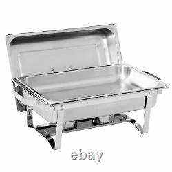 4 Pack 8 QT Stainless Steel Chafer Chafing Dish Sets Catering Food Warmer