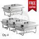 4 Pack 8qt Chafer Chafing Dish Sets Food Warmer Serving, Buffet & Catering NEW