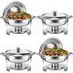 4 Pack Chafing Dish 5 QT Food Warmer Stainless Steel Buffet Set