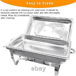 4 Pack Chafing Dish Buffet Set 8QT Food Warmer for Parties Buffets