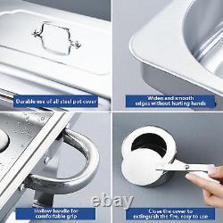 4pcs Buffet Set Food Warmer Chafing Pan Dish Stainless Steel Food Tray 8 QT