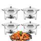 4pcs Chafing Dish Buffet Servers And Warmers Food Warmer Stainless Steel Withlid