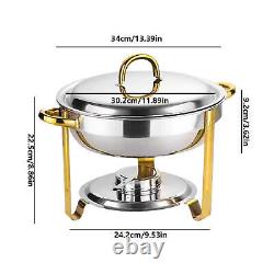 4x Chafing Dish Buffet Set Stainless Steel Food Warmer Chafer Complete Set Round