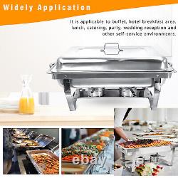 5 Pack Chafing Dish Buffet Set Food Warmer for Parties Buffets 8QT for Party