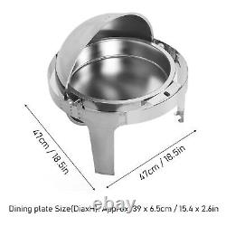 6L Stainless Steel Roll Top Chafing Dish Food Warmer withLid Party Buffet Catering