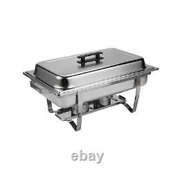 6Pack 9QT Chafing Dish Stainless Steel Chafer Buffet Servers Food Warmer Party