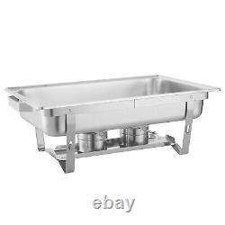 6Pack 9QT Chafing Dish Stainless Steel Chafer Buffet Servers Food Warmer Party
