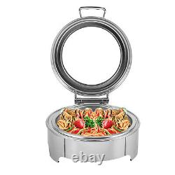 6.34QT Chafer Electric Chafing Dish Round Bain Marie Buffet Food Warmer 400W