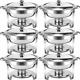 6 PACK Chafing Dish Buffet 5QT Round Stainless Steel Chafer Catering Food Warmer