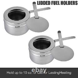 6 Pack Stainless Steel Chafer Chafing Dish Sets Catering Food Warmer NEW 9.5 QT