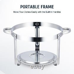 6-Packs Round Chafer Chafing Dish 5.3QT Sets Bain Marie Buffet Food Warmers