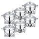 6-Packs Round Chafer Chafing Dish 5.3qt Sets Bain Marie Buffet Food Warmers
