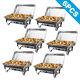 6 Packs Stainless Steel Chafer 9.5 QT Chafing Dish Sets Bain Marie Food Warmer