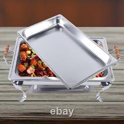 6x 8QT Food Warmer Buffet Party Catering Chafer Chafing Dish Set Stainless Steel