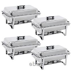 8PCS 8QT Food Warmer Chafing Dishes Buffet Chafer Set for Party Restaurant Use