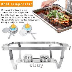 8QT Chafing Dish Buffet Set Food Warmer for Parties Buffets 2/5/7/9/10 Pack