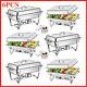 8QT Chafing Dish Buffet Set Stainless Steel Food Warmer Chafer Complete Set 6Pcs