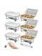 8Qt Chafing Dish Buffet Sets 2/4/6Pack Full-Size Food Pans WithHeating Fuel Holder