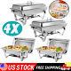 8 PACK 9.5 Quart Stainless Steel Chafing Dish Buffet Trays Chafer Food Warmer US