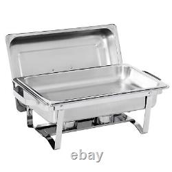 8 Pack 8 QT Stainless Steel Chafer Chafing Dish Set Catering Food Warmer