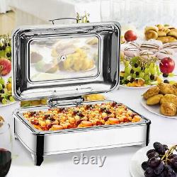 9L 9.5 QT Chafing Dish Buffet Stainless Steel Chafer Food Warmer for Catering