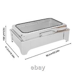 9L Electric Heating Chafing Dish Server Buffet Food Warmer Double Compartment