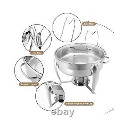 BriSunshine 6 QT Chafing Dish Buffet Set with Serving Spoons, 2 Packs Stainle