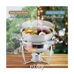 BriSunshine 6 QT Chafing Dish Buffet Set with Serving Spoons, 2 Packs Stainle