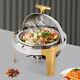 Catering Stainless Steel Chafing Dish Buffet Set Visible Roll Top 6.3 QT/6 L