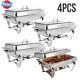 Chafing Dish Buffet Set 1/4 Pack 9.5QT Stainless Steel Chafer for Catering Lot