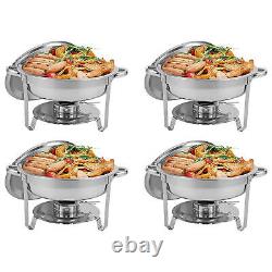 Chafing Dish Buffet Set 4 Pack/1SET Round Chafing Dishes for Buffet