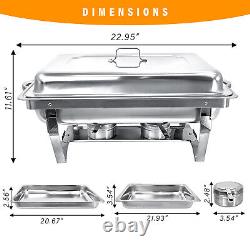 Chafing Dish Buffet Set 4 Pack 8QT Food Warmer for Parties Buffets
