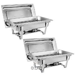 Chafing Dish Buffet Set 8 Qt Set of 8 Stainless Steel Chafers Food Warmer Trays