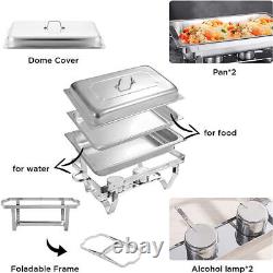 Chafing Dish Buffet Set 8 Qt Stainless Steel Complete Chafer Set Catering Party